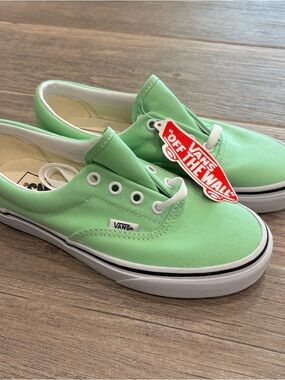Vans Kids Authentic Low Top Sneakers in Mint Green